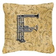 thumbnail image 1 of Carolines Treasures CJ2004-FPW1414 Letter F Musical Instrument Alphabet Canvas Fabric Decorative Pillow, 1 of 4