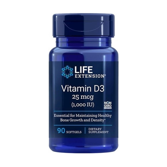 Vitamina D3 25mcg 1000 Iu 90cáps Apoyo A Huesos Y Cerebro