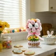 thumbnail image 6 of Easter Egg Tree Tabletop Decor, Artificial Egg Centerpiece with Pink Ribbon & Spring Flowers, Festive Table Decoration for Easter Party & Home, 6 of 9