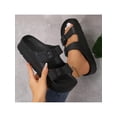 thumbnail image 3 of Women's Waterproof Adjustable Double Buckle Slingback Slide Sandals Comfortable Flat Design for Beach or Fashion Wear., 3 of 10