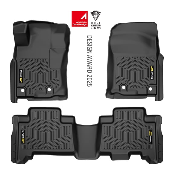 TPE Floor Mats Fit for Toyota 4Runner 2013-2024/GX460 2014-2023 | All Weather Protection,Non-Slip,Custom Fit Floor Cargo Liners Accessories,TPE Full Coverage,1st & 2nd Row,Black