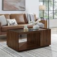 thumbnail image 2 of Table Basse de Rangement en Verre Talia 40" - Noyer Noir, 2 of 5