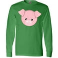 thumbnail image 3 of Inktastic Cute Pig, Little Pig, Pig Head, Pink Pig Long Sleeve T-Shirt, 3 of 5