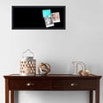 thumbnail image 3 of PinPix 30x12 Custom Cork Bulletin Board Solid Black Poster Board Has a Fabric Style Canvas Finish, Framed in Solid Black, by ArtToFrames (PinPix-622), 3 of 5