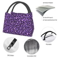 thumbnail image 4 of Disketp Purple Leopard Bolsa Térmica Estampada, Bolsa Térmica Aislante para Almuerzo, Playa y Campamento, 4 of 6