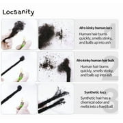 Locsanity Afro Kinky Bulk Hair for Braids, Twists, Extensions & Styling, 8 (1 oz), Jet Black