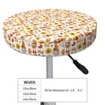 thumbnail image 2 of Kdxio Gnomes Autumn Harvest Print Stool Covers Round,Stretch Round Bar Stool Covers Washable Bar Stool Cushion Slipcover for 12-15 Inch Chair, 2 of 5