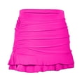 thumbnail image 7 of Miluxas Swim Skirt Women's Ruffle Swim Skirt with Hipster Bikini Swimsuits Tummy Control Bottoms Hot Pink XL(XL), 7 of 7