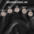 thumbnail image 4 of BNM Solid Fleece Plush Fluffy Blanket, Throw, Black, 4 of 6