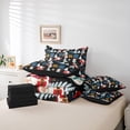 thumbnail image 5 of Feelyou Merry Christmas Child Bedding Comforter Set 7-Piece, Magic Santa Claus King Bedding Sets, Xams Tree Lodge Cabin Reversible Bed Sheets, Breathable Home Decor, 5 of 7