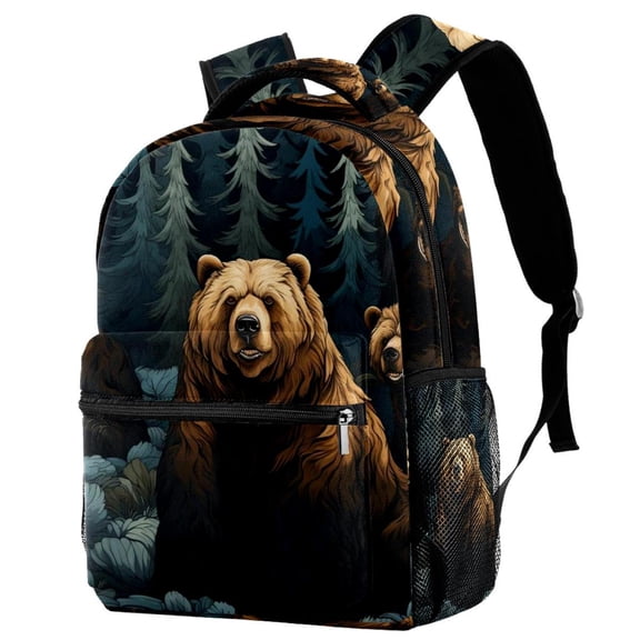 Lightweight Backpack Bear School Bag Travel Laptop Daypack for Men Women Casual Rucksack
