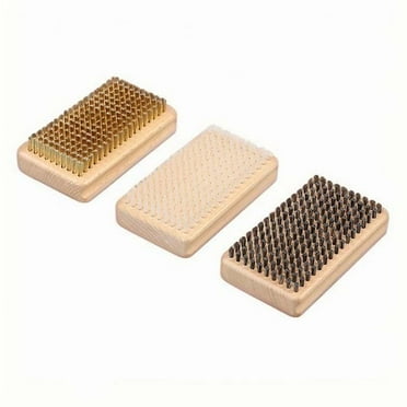 Tyidzon Ensemble de Soins de Ski Laiton/nylon/poils de Cheval 3 Matériaux Disponibles Brosse de Cirage Multifonctionnelle Élimination de la Cire Polissage Nettoyage et Polissage Assurer