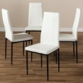 thumbnail image 4 of Baxton Studio Modern Faux Leather Dining Chair 4-Piece Set by  White, 4 of 5