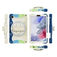 thumbnail image 6 of Dteck Case for Samsung Galaxy Tab A7 Lite 8.7 inch T220 T225,Heavy Duty Protection Rugged Case Shockproof Rubber Kickstand Cover with Hand Strap,Blue/Colorful, 6 of 7