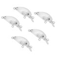 thumbnail image 2 of Cebo Duro de Forma Minnow Sin Señuelo Crankbaits Atracción Grandes Pesca Mosca 4.7cm 5 piezas 3.3g Sunnimix Señuelos sin pintar, 2 of 7
