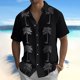 thumbnail image 2 of Hawaiian Shirt For Men, Men's Vintage Button Down Bowling Shirts Short Sleeve Summer Beach Shirt L, 2 of 5