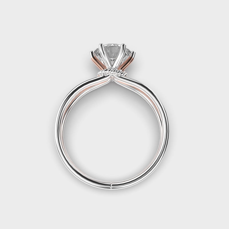 1 Carat Luxurious IGI Certified Lab Grown Diamond Anniversary Ring Solid 18K White Gold | Round Cut Solitaire Diamond Rings for Women | Size 10 Diamond-Capitals