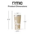 thumbnail image 3 of RTIC 20 oz Ceramic Lined Everyday Tumbler, Spill-Resistant Straw Lid, Brown Cow Hide, 3 of 6