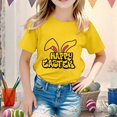 thumbnail image 2 of EHQJNJ T-Shirts Blancs pour Enfants Filles Pâques Graphique Mignon Col Rond Manches Courtes Tee Été Décontracté T-Shirt Chandails en Molleton, 2 of 4