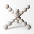 thumbnail image 2 of 9" Off White Beaded Wooden Decorative Jack, 2 of 3