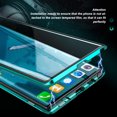 thumbnail image 4 of Smartphone Magnetic Case, Double Sided Glass Green Metal Full Wrap Phone Protective Case Dustproof  for S22, 4 of 7