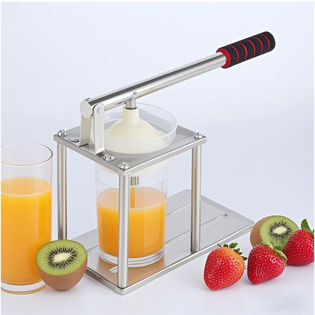 Space Saving Juices Extractor Machine Food Grade Stainless Steels Hand Press Juicer For Various Fruits Beverages
