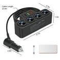 thumbnail image 4 of TSV Car Charger, 120W 4-Socket Cigarette Lighter Splitter with QC18W & PD20W, DC 12-24V, 4 of 7