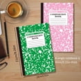 thumbnail image 3 of Wide Ruled Composition Notebook, Marble Cover Lined Journaling Notebooks for Work Planning, 60 Pages/30 Sheets, Sewn-Bonding, Portable A5 Size Office Supplies for Adults, 4Pcs(Hot Pink,8.2x5.5"), 3 of 8