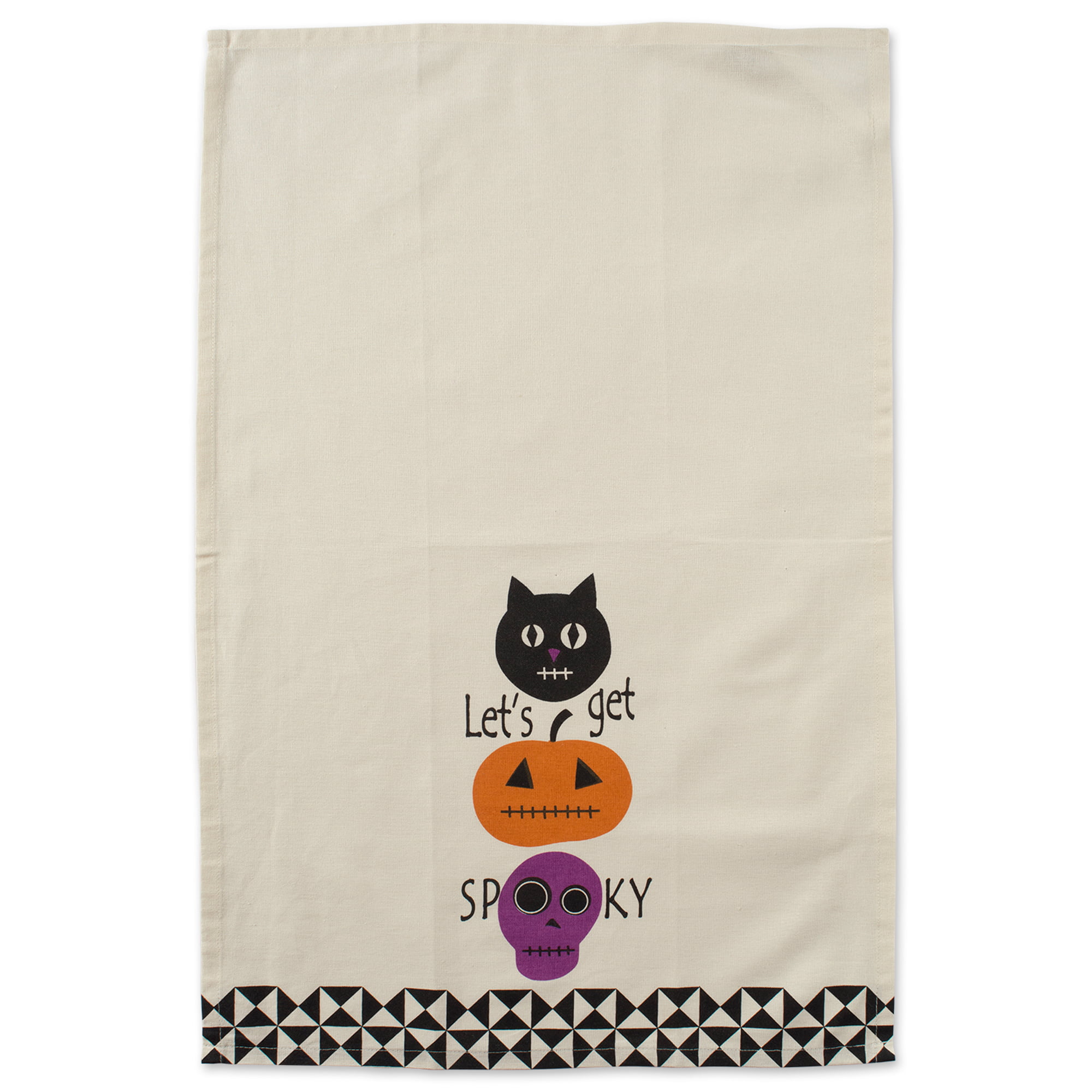 WITCHES & LUCKY BLACK CATS~4 PIECE KITCHEN TOWEL SET~HALLOWEEN SPOOKY~NEW & CUTE 