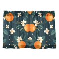 thumbnail image 7 of Yayeee Kitchen Curtains Tier Pair Light Filtering 27"x24" Rod Pocket Short Cafe Window Panel, Green Floral Oranges, 7 of 7