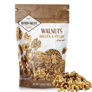 Hayden Valley Foods Raw Walnuts Halves & Pieces | 20 oz Resealable Bag | Unsalted for Snacking, Baking & Cooking | Plant Based Fiber & Healthy Fats Superfood
