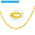 thumbnail image 2 of Unique Bargains 13Ft Plastic Chain Barrier, Safety Link Chain Stanchion with 6 S-Hooks and 6 Clips, Yellow, 2 of 6