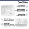 thumbnail image 5 of DeerValley 12" White Ceramic Rectangular Batheoom Vessel Sink DV-1V0048, 5 of 9