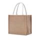 thumbnail image 1 of Jute Tote Bags Burlap Bags with Soft Handles Reusable Shopping Bags Women's Summer Beach Travel Bag, 1 of 4