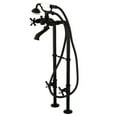 thumbnail image 5 of Kingston Brass Double Handle Floor Mounted Freestanding Tub Filler with Supply Line, 5 of 8