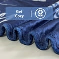thumbnail image 5 of Blankets Flannel Throw Christmas Birthday Gift for Dad Printed from Daughter Son The Best Dad Ever Snuggle Couch Living Room Decor Blue 60"x80", 5 of 6
