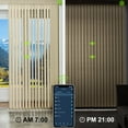 thumbnail image 6 of Yoolax Motorized Vertical Blind Smart Vertical Window Blinds Light Filtering Remote Control Blinds with Wifi Hardwire Motor for Sliding Glass Door(Half Shading Jacquard Coffee,90"W x 72"H), 6 of 7