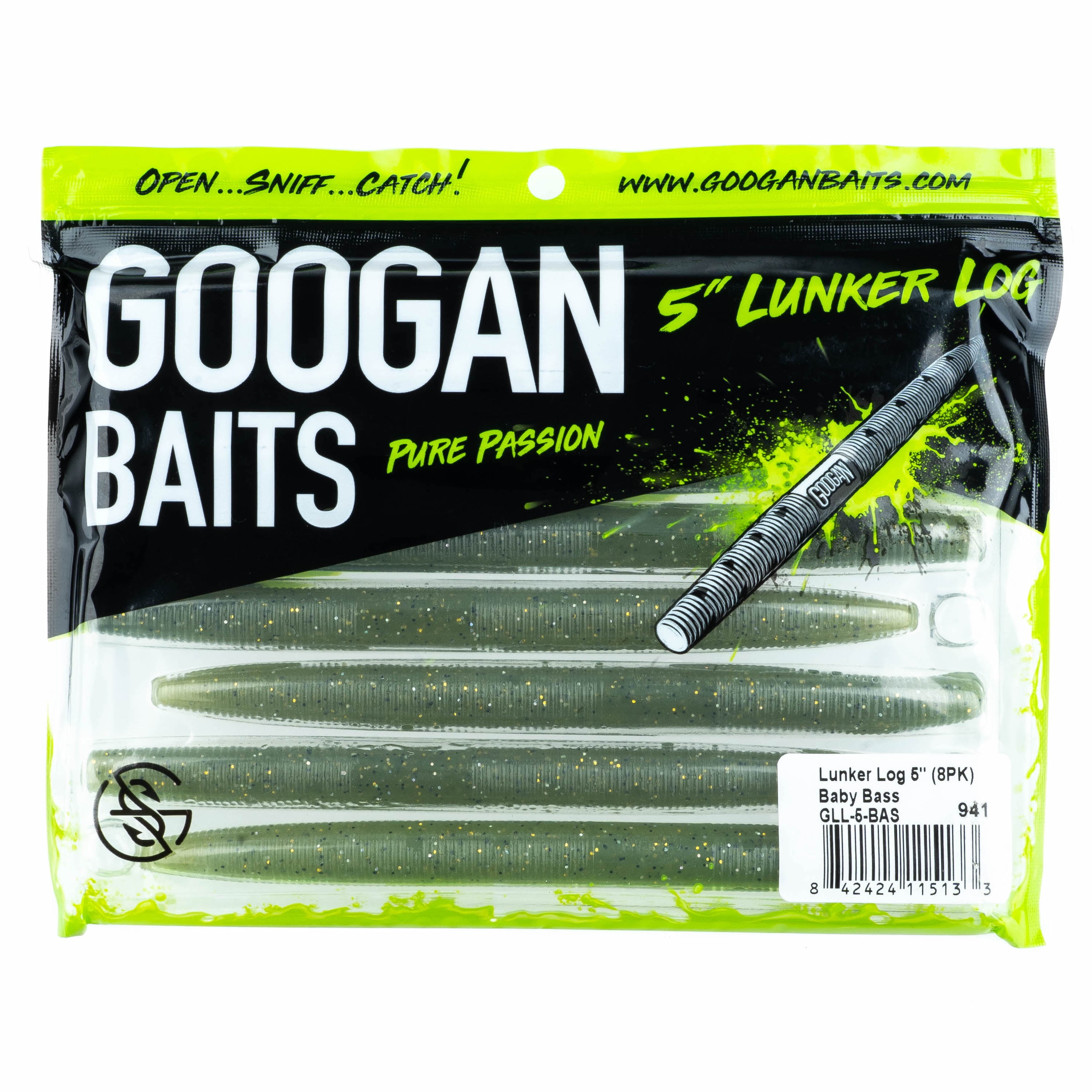 Googan Lunker Log 5'' Baby Bass Soft Plastic Fishing Lure 