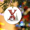 thumbnail image 3 of Christmas Hanging Oranments Red Alphabet Snowman Ornaments for Christmas Tree Circular Acrylic Christmas Decor with String for Holiday Gift Decorations, 3 of 5