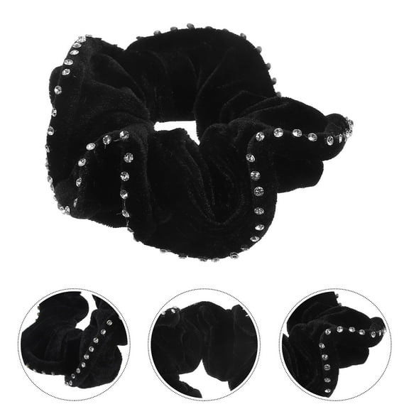 ELAYARD 4Pcs Black Elastic Hair Rope Simple Chic Ponytail Holder Hair Tie for Everyday Use