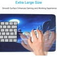 thumbnail image 5 of Large Anime Gaming Mouse Pad XXL Extended Blue Mousepad Moon Rectangle Desktop Mouse Mat Cartoon Non-Slip Rubber Base Desk Pads for Work and Esports(Size:31.5x11.8in), 5 of 5