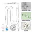 thumbnail image 6 of Starchenie Infinity Teardrop Pendant Necklace for Women 925 Sterling Silver Blue Opal Jewelry, 6 of 6