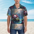 thumbnail image 4 of Lsque Pond Cute Axolotl pattern Hawaiian Shirt for Men, Unisex Summer Beach Casual Short Sleeve Button Down Shirts-Large, 4 of 9
