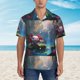 thumbnail image 2 of Fotbe Pond Cute Axolotl Camisa Hawaiana para Hombre Unisex – Camisa Casual de Verano con Botones de Manga Corta de Algodón y Lino,Small, 2 of 7