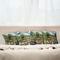 thumbnail image 4 of Ambesonne Nature Throw Pillow Cover 4 Pack, Yosemite Forest River, 16", Green Blue, 4 of 5