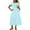 Bleu Clair, variante sur Robe d'Été pour Femmes DYTTDG Robe pour Femmes Unie à Manches Courtes Col en V Plissée Longue Robe Excellents Cadeaux à Petit Prix Orange,G