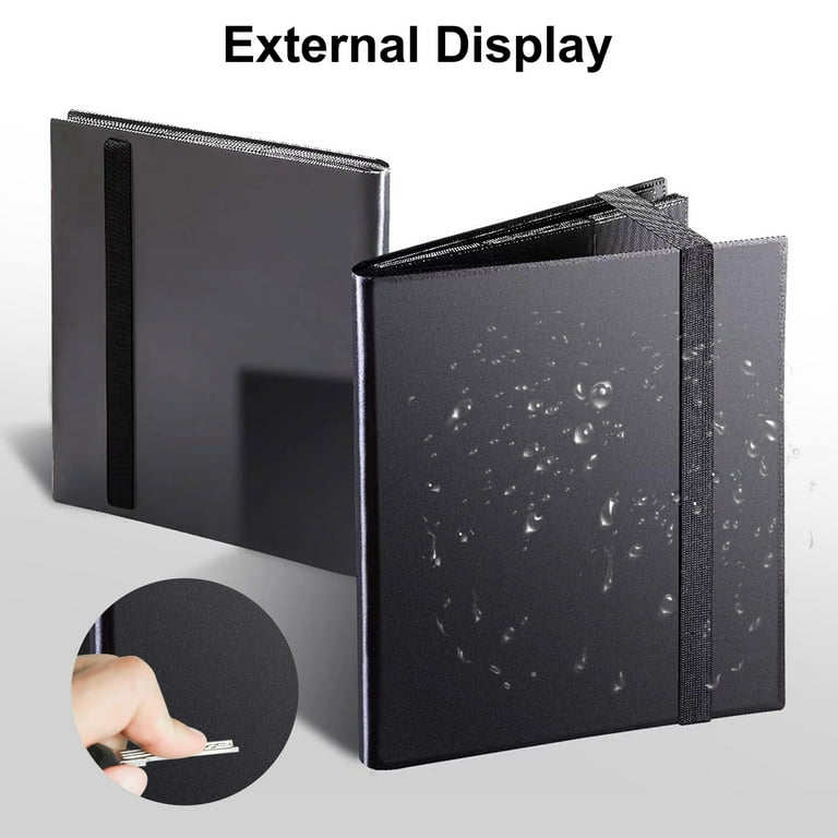 trading card binder walmart Tsv Trading Card Binder Sleeves, 9 Pockets 360 Cards Trading Card Holder Pages, Trading Card Collector Album Folder Fit for Baseball/Football Cards,