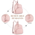 thumbnail image 3 of Mochila ECOSUSI Mini Leather para mujer Rosa, 3 of 6