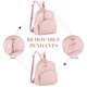 thumbnail image 3 of Mochila ECOSUSI Mini Leather para mujer Rosa, 3 of 6