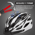 thumbnail image 5 of Casco De Bicicleta Adulto Ciclismo Casco+gafas+mascara+bolso  58-63 cm Belug, Blanco, 5 of 5